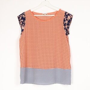 Joie Silk Cap Sleeve Blouse